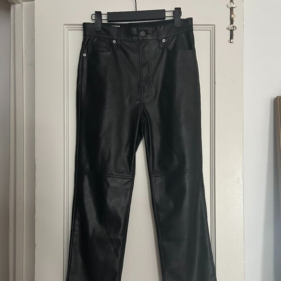 Gap black faux leather jeans - Size 4P - Picture 2 of 5